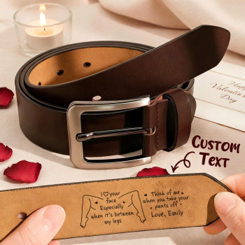 Personalized Cowhide Belt Custom Engraved Genuine Leather Belt Naughty Gift Valentine’s Day Gifts for Him -  NameNecklaceUK