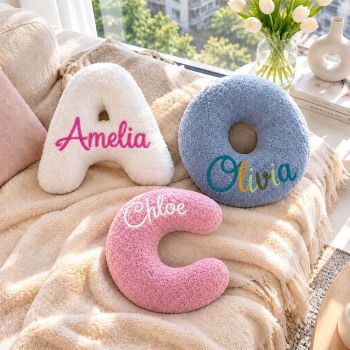 Personalized Letter Pillow Custom Name Initial Alphabet Throw Pillow Birthday Gift for Kids Home Decor Gift Housewarming Gift -  NameNecklaceUK