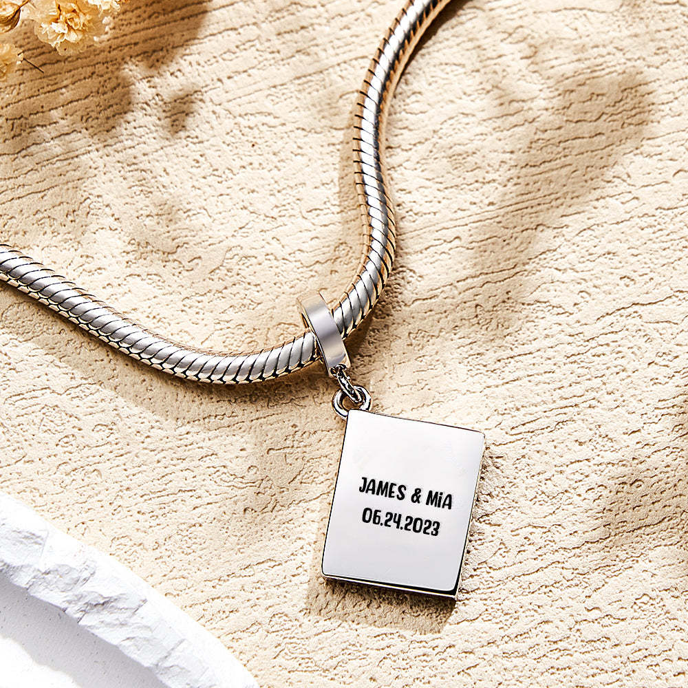 Custom Photo Name Charm Creative Commemorate Couple Gift - yournamenecklaceuk