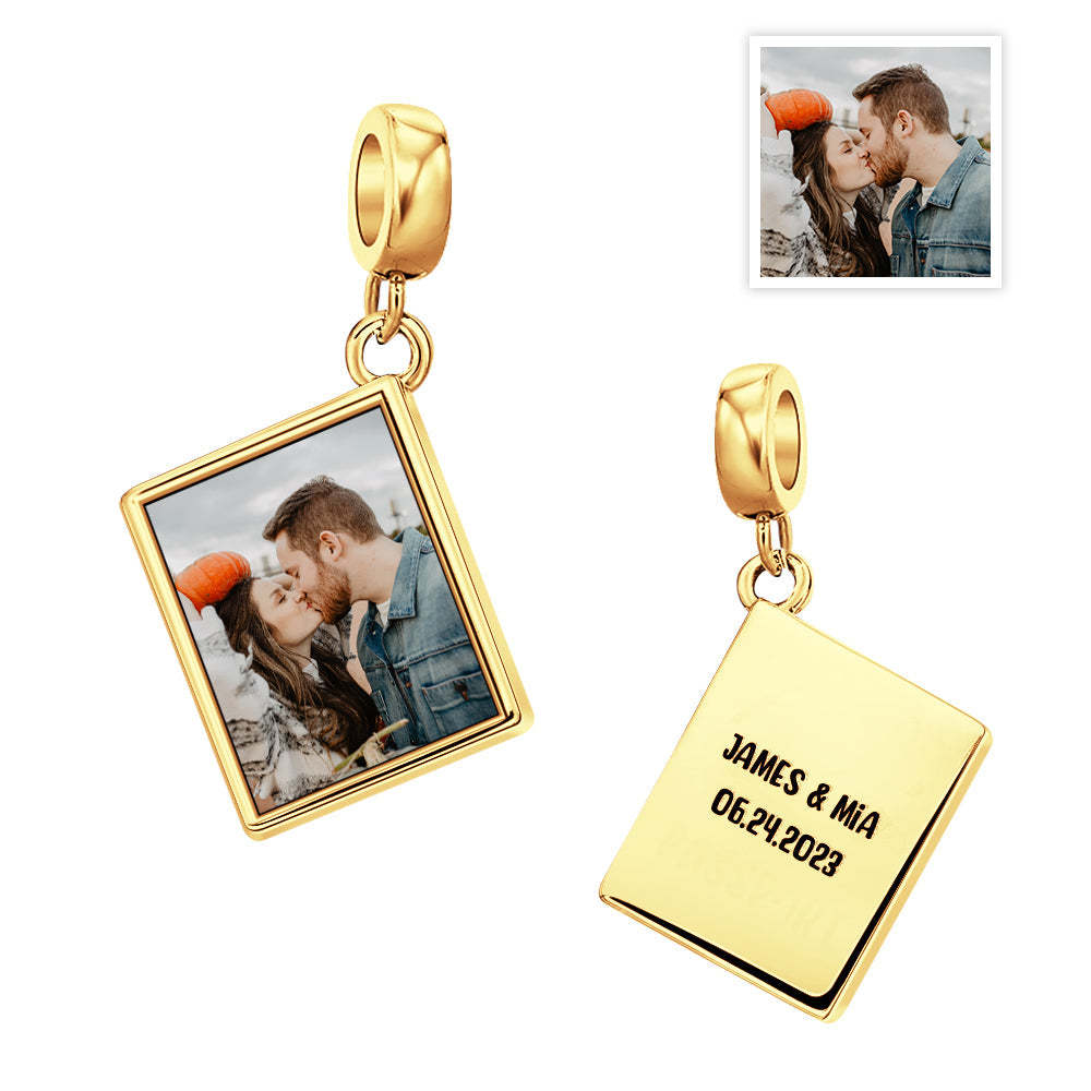 Custom Photo Name Charm Creative Commemorate Couple Gift - yournamenecklaceuk