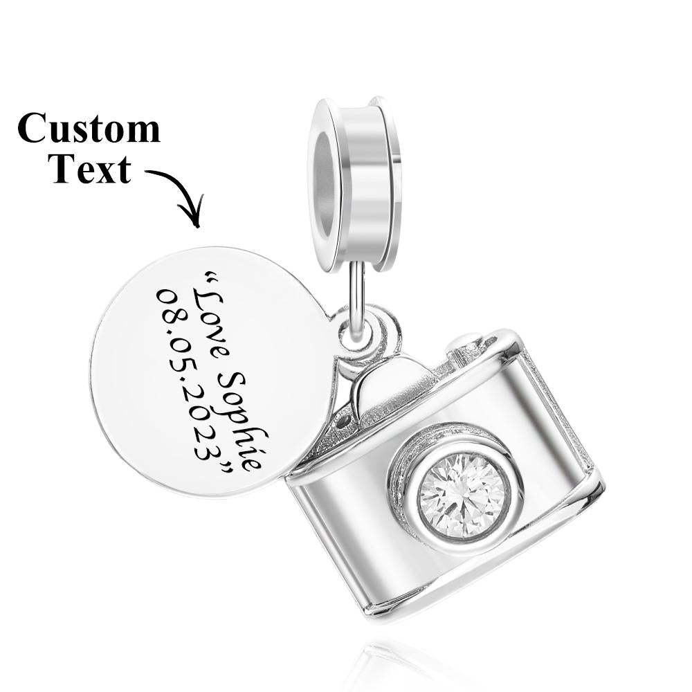 Custom Engraved Charm Diamond Camera Fashion Gift - yournamenecklaceuk