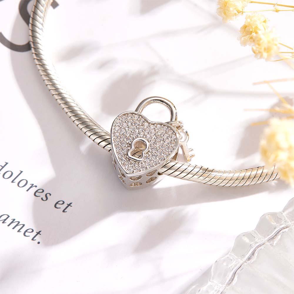 Personalized Photo Charm Love Heart Key Pendant Unique Gifts For Her - yournamenecklaceuk