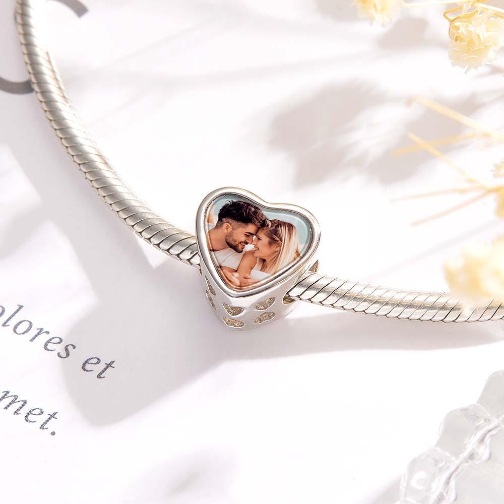 Personalized Photo Charm LET LOVE SHOW YOU THE WAY Theme Heart Colorful Pendant Gifts For Her - yournamenecklaceuk