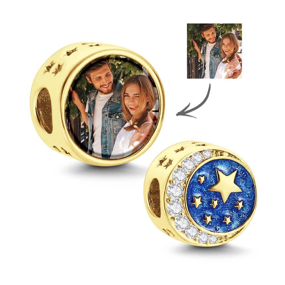 Custom Photo Charm Starry Sky Creative Couple Gift - yournamenecklaceuk