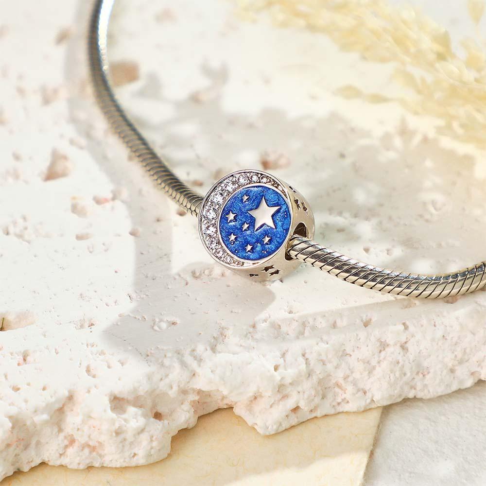 Custom Photo Charm Starry Sky Creative Couple Gift - yournamenecklaceuk