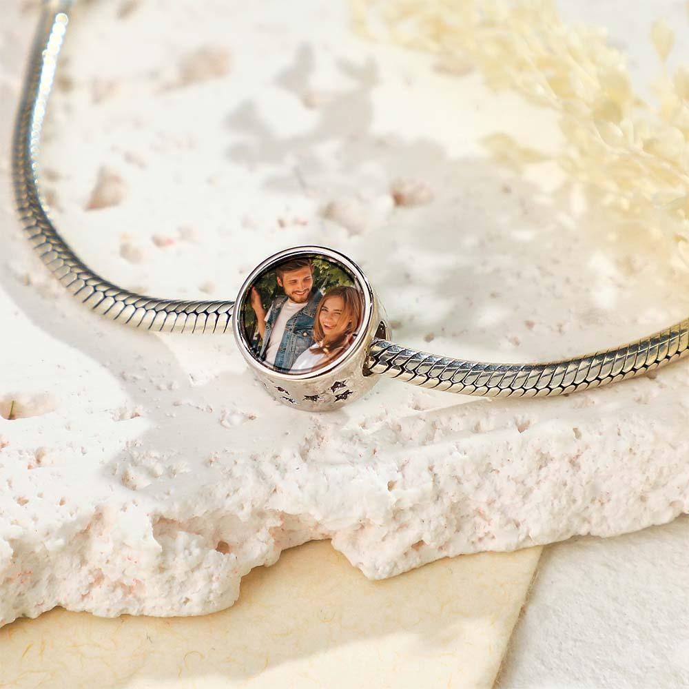 Custom Photo Charm Starry Sky Creative Couple Gift - yournamenecklaceuk