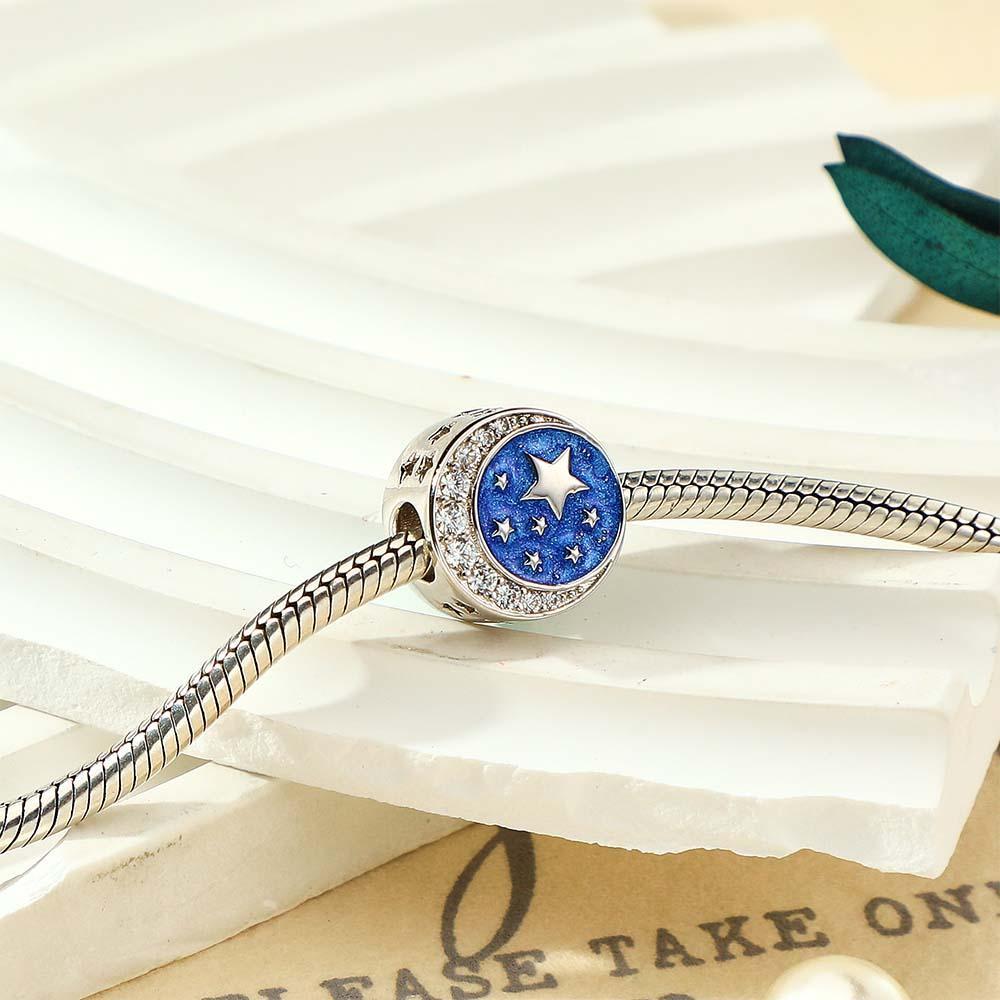 Custom Photo Charm Starry Sky Creative Couple Gift - yournamenecklaceuk
