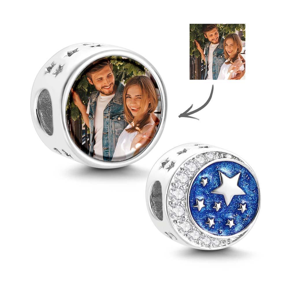 Custom Photo Charm Starry Sky Creative Couple Gift - yournamenecklaceuk