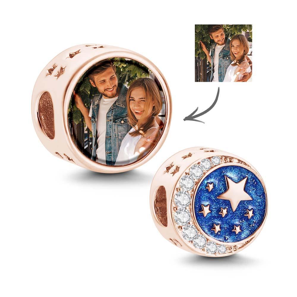 Custom Photo Charm Starry Sky Creative Couple Gift - yournamenecklaceuk