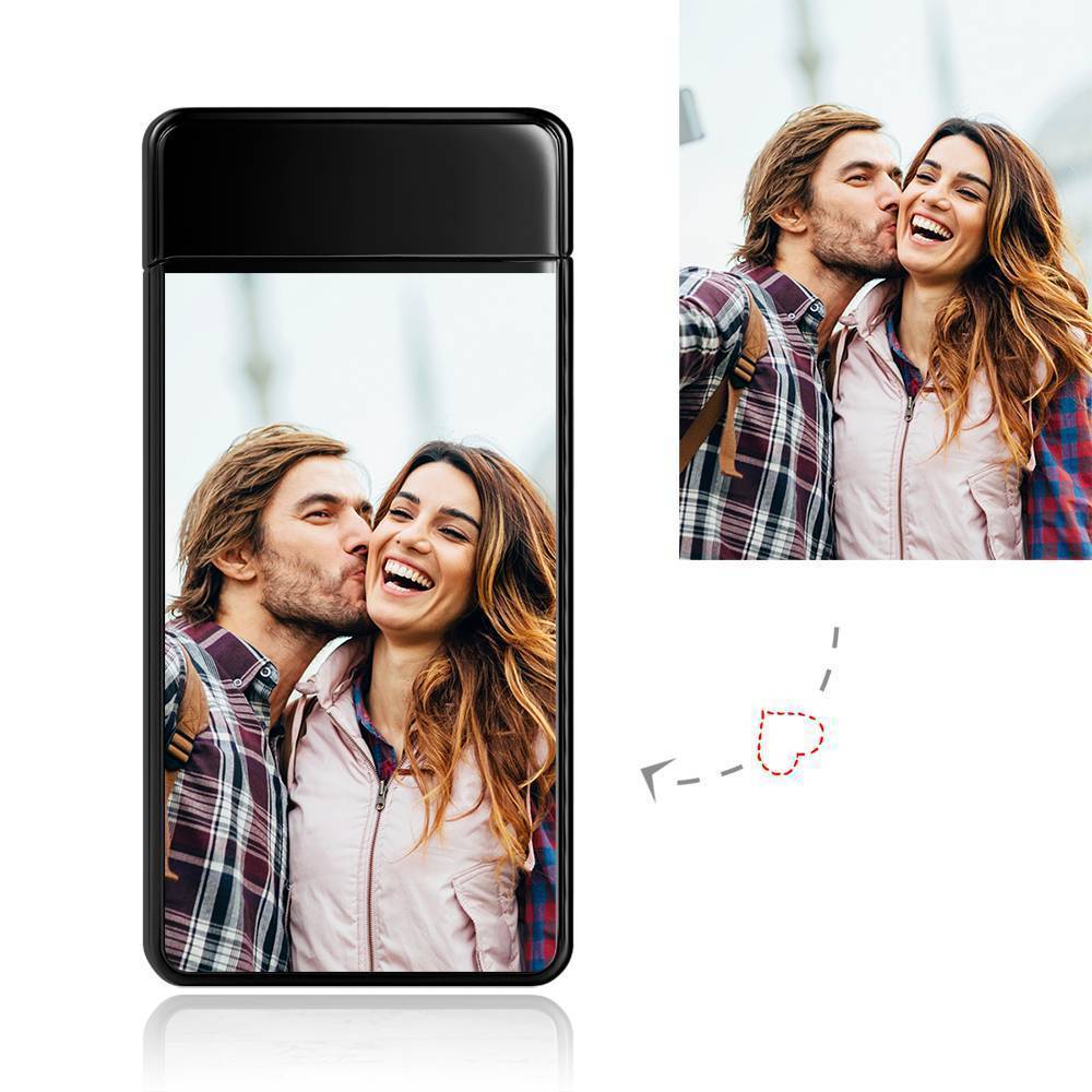 Photo Lighter Custom Photo Engraved Lighter Black Christmas Gift