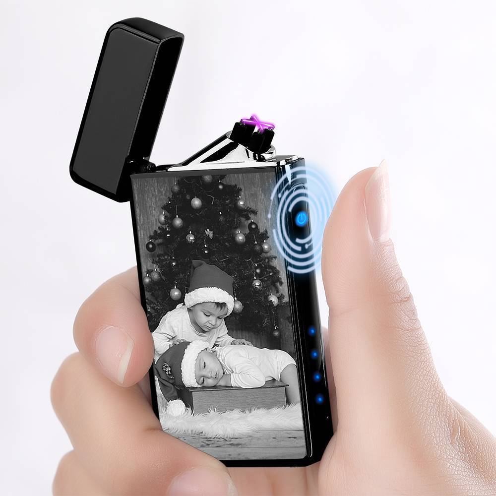 Photo Lighter Custom Photo Engraved Lighter Black Christmas Gift