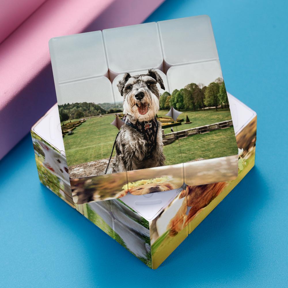 Custom Photo Rubic's Cube Six Pictures Gifts For Family - yournamenecklaceuk