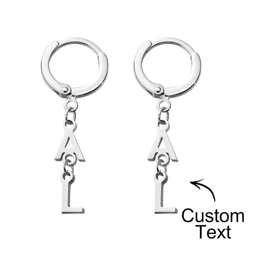 Custom Name Earrings Vertical Name Simple Style Gifts - yournamenecklaceuk