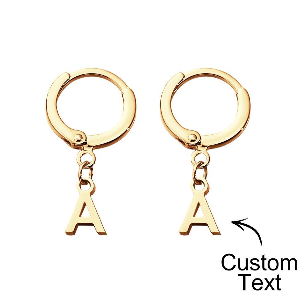 Custom Name Earrings Vertical Name Simple Style Gifts - yournamenecklaceuk