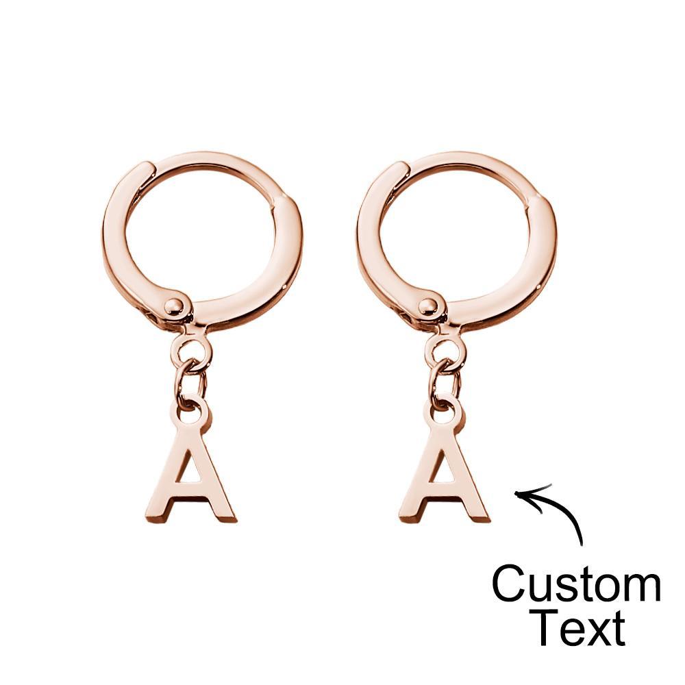 Custom Name Earrings Vertical Name Simple Style Gifts - yournamenecklaceuk