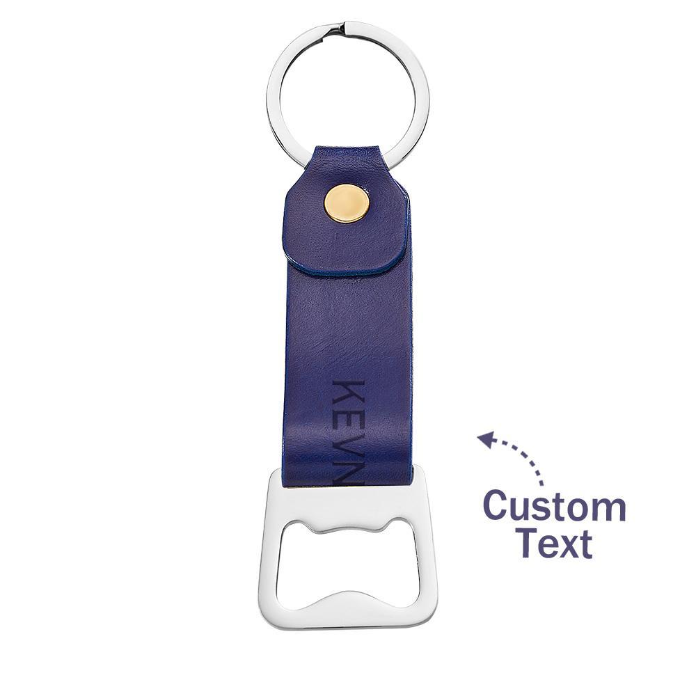 Custom Engraved Bottle Opener Keychain Beer Key Fob Gifts For Dad - yournamenecklaceuk
