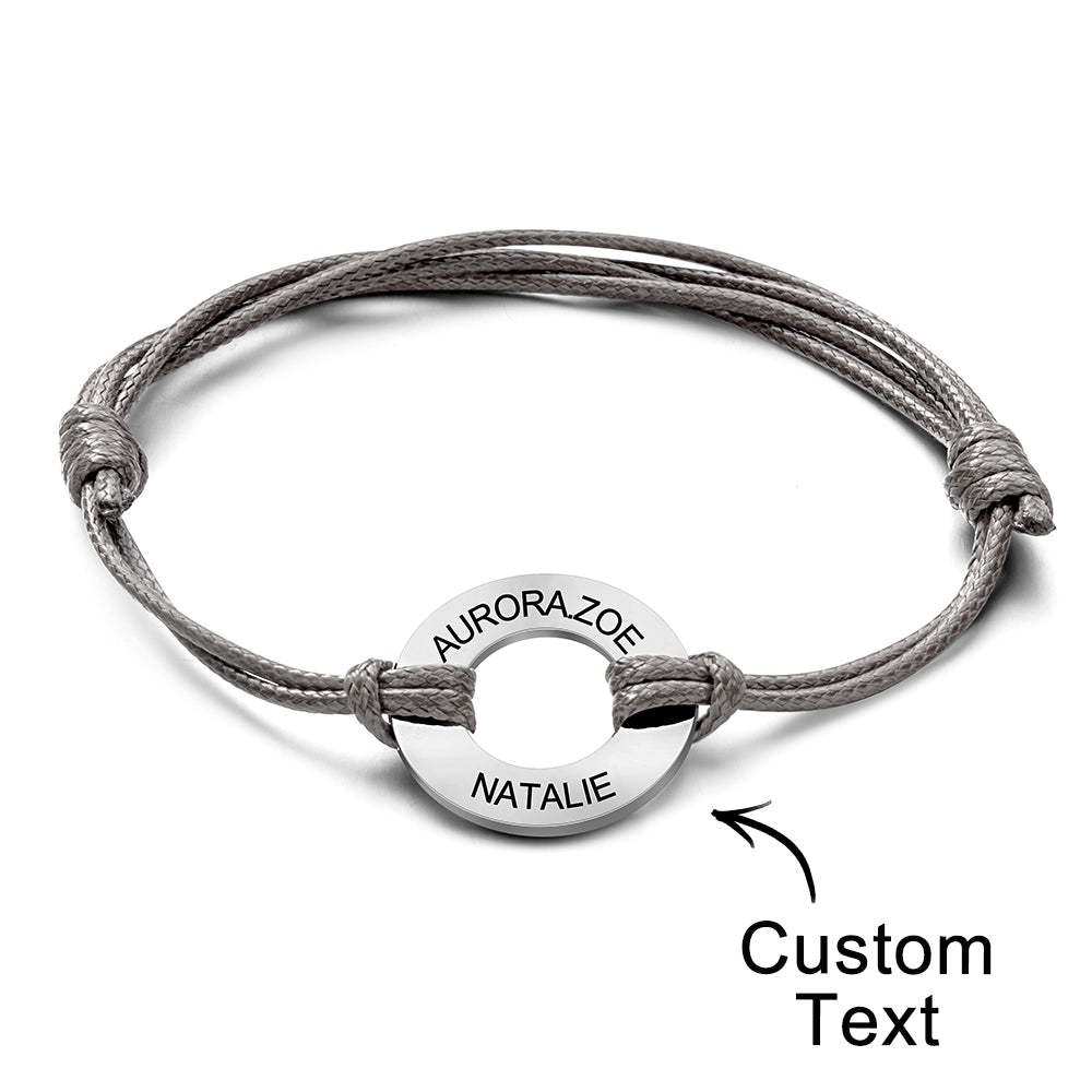 Custom Engraved Bracelet Simple Design Gifts For Dad - yournamenecklaceuk