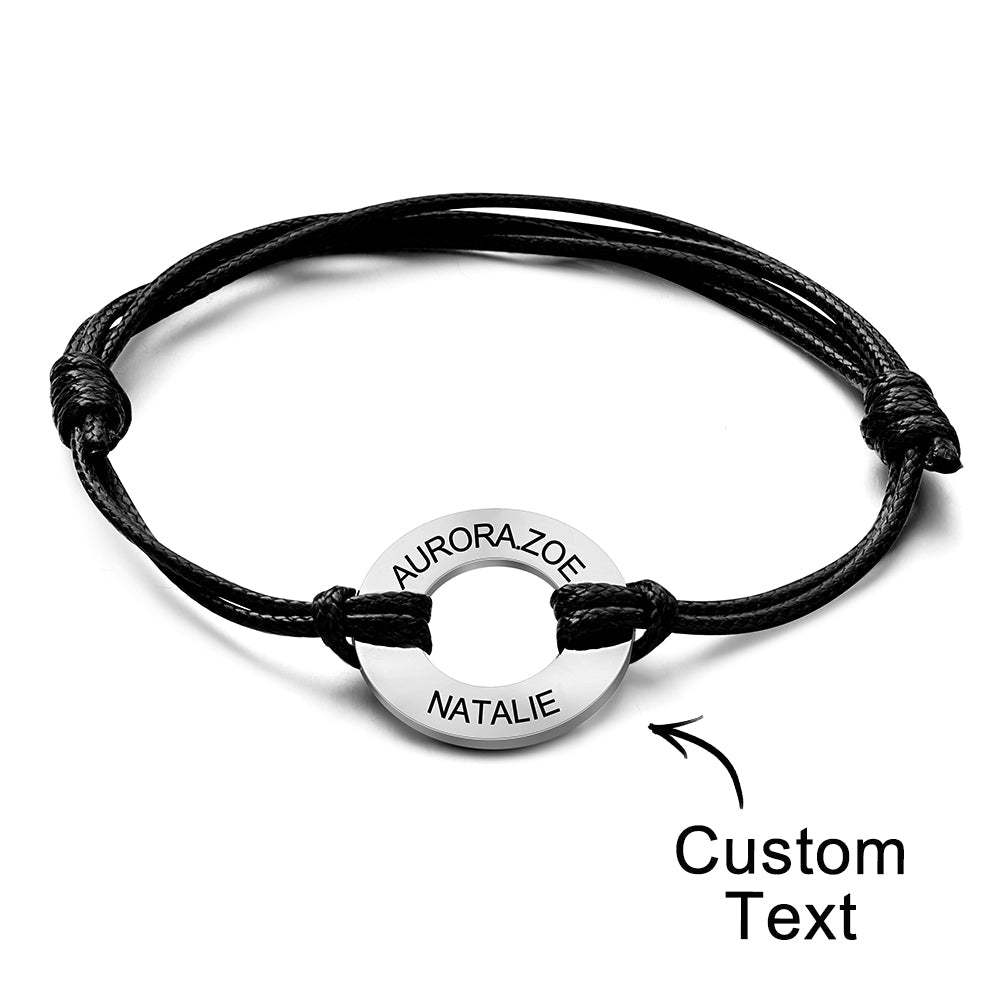 Custom Engraved Bracelet Simple Design Gifts For Dad - yournamenecklaceuk