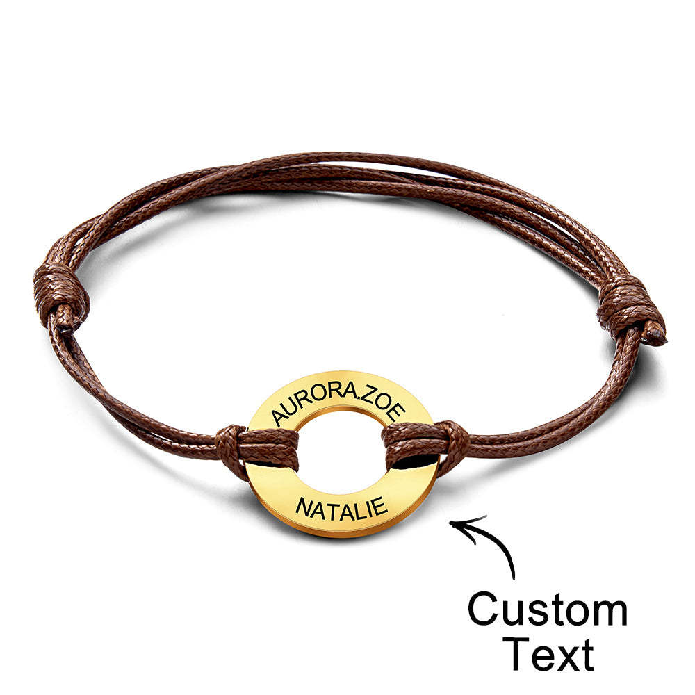 Custom Engraved Bracelet Simple Design Gifts For Dad - yournamenecklaceuk