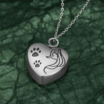 Custom Urn Necklace Photo Necklace Cremation - Silver - yournamencklaceuk