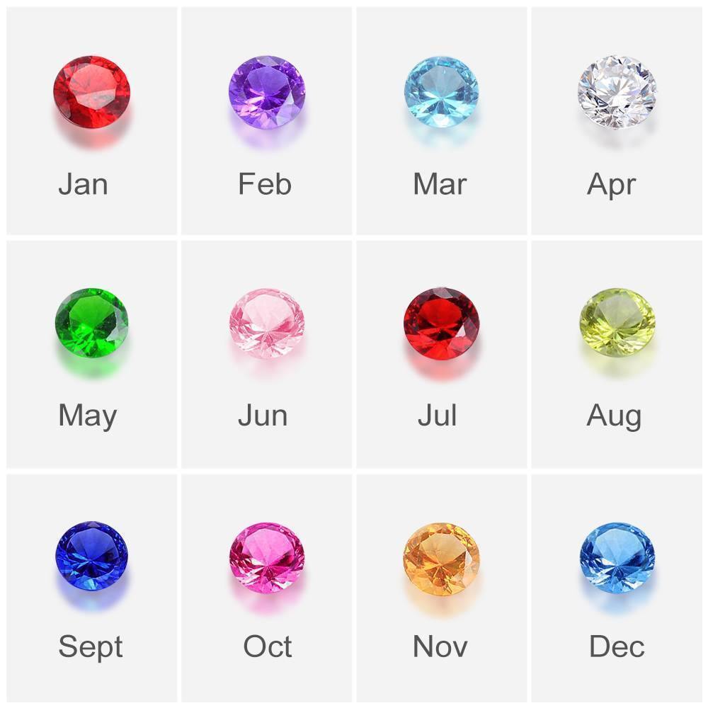 Personalized Birthstone Bar Necklace with Engraving Silver - yournamenecklaceuk