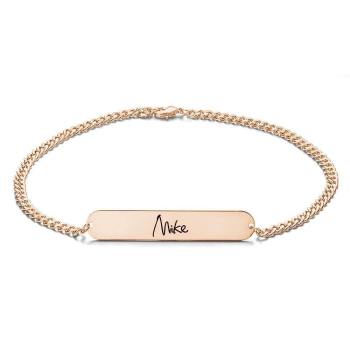 Men's Bracelet Old English Name Bracelet Name Bracelet Perfect Gift - Rose Gold Plated