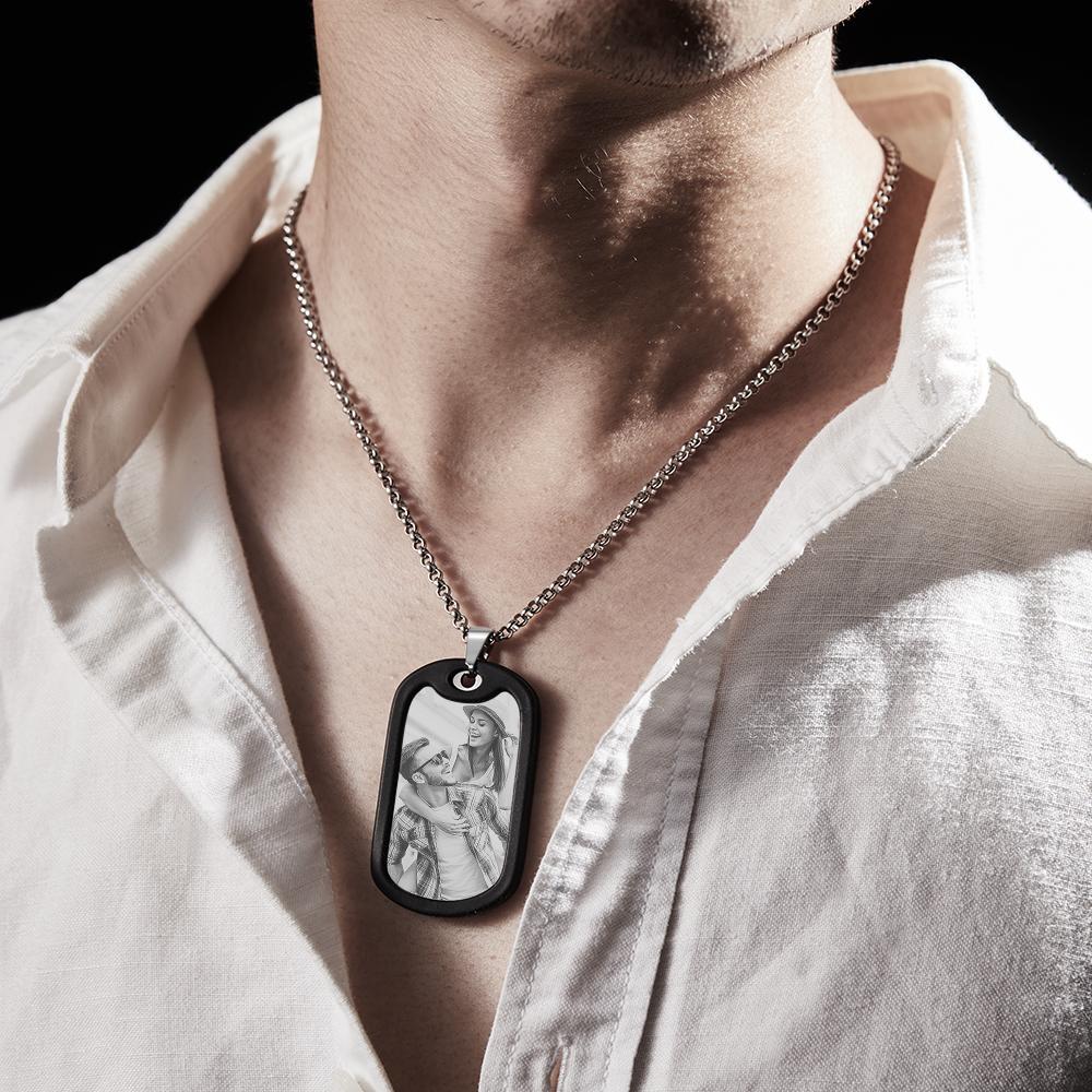 Custom Photo Date Necklace Personalized Calendar Pendant for Him Anniversary Gifts - yournamenecklaceuk