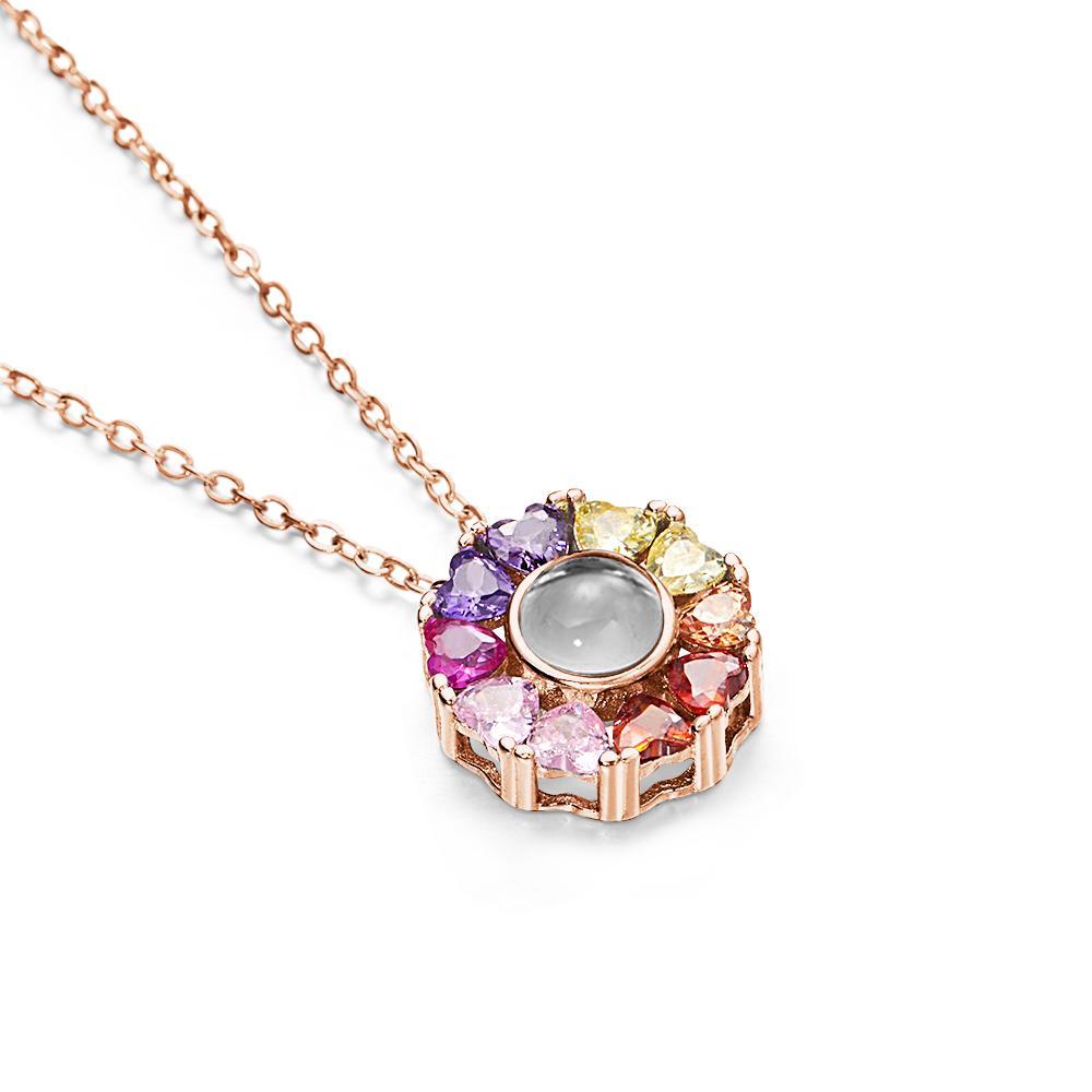 925 Sterling Silver Projection Photo Love Necklace Personalized Projective Pendant Gift for Her - yournamenecklaceuk
