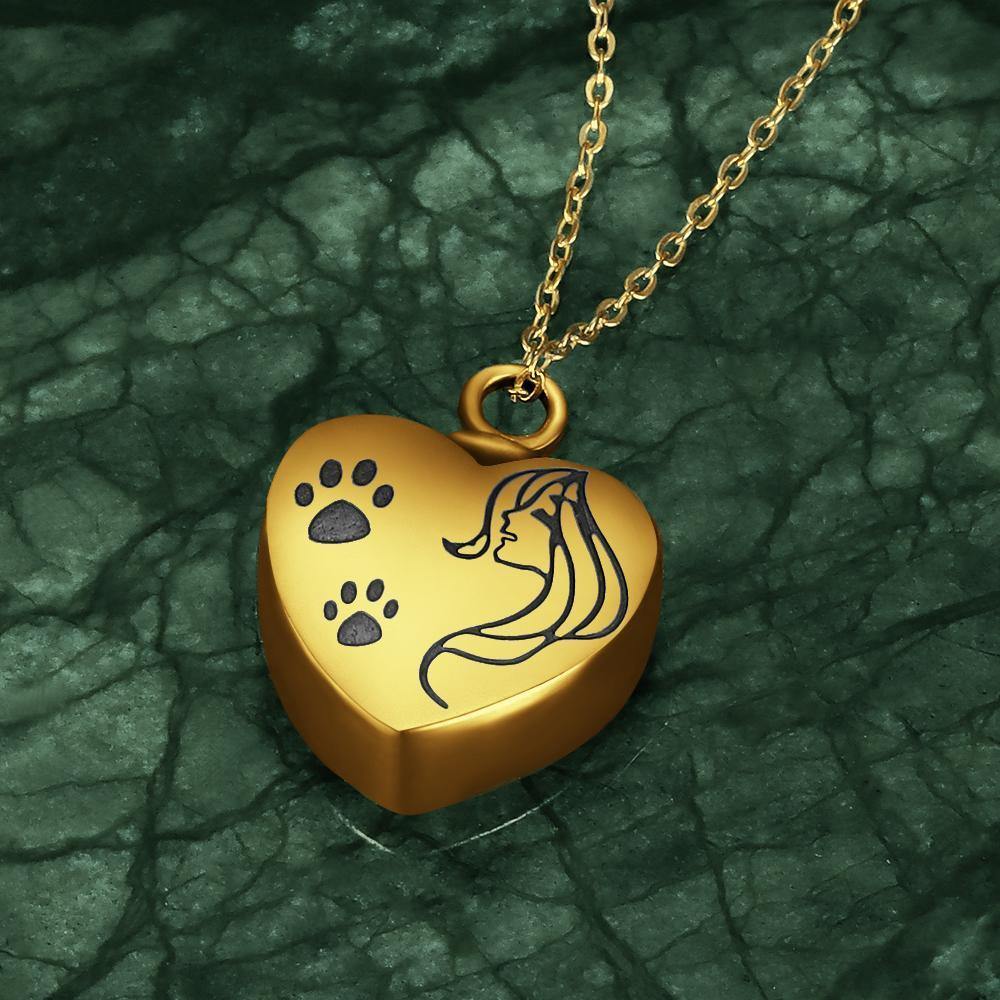 Custom Urn NecklacePhoto Necklace Cremation - Gold Plated - yournamencklaceuk