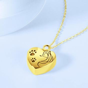 Custom Urn NecklacePhoto Necklace Cremation - Gold Plated - yournamencklaceuk