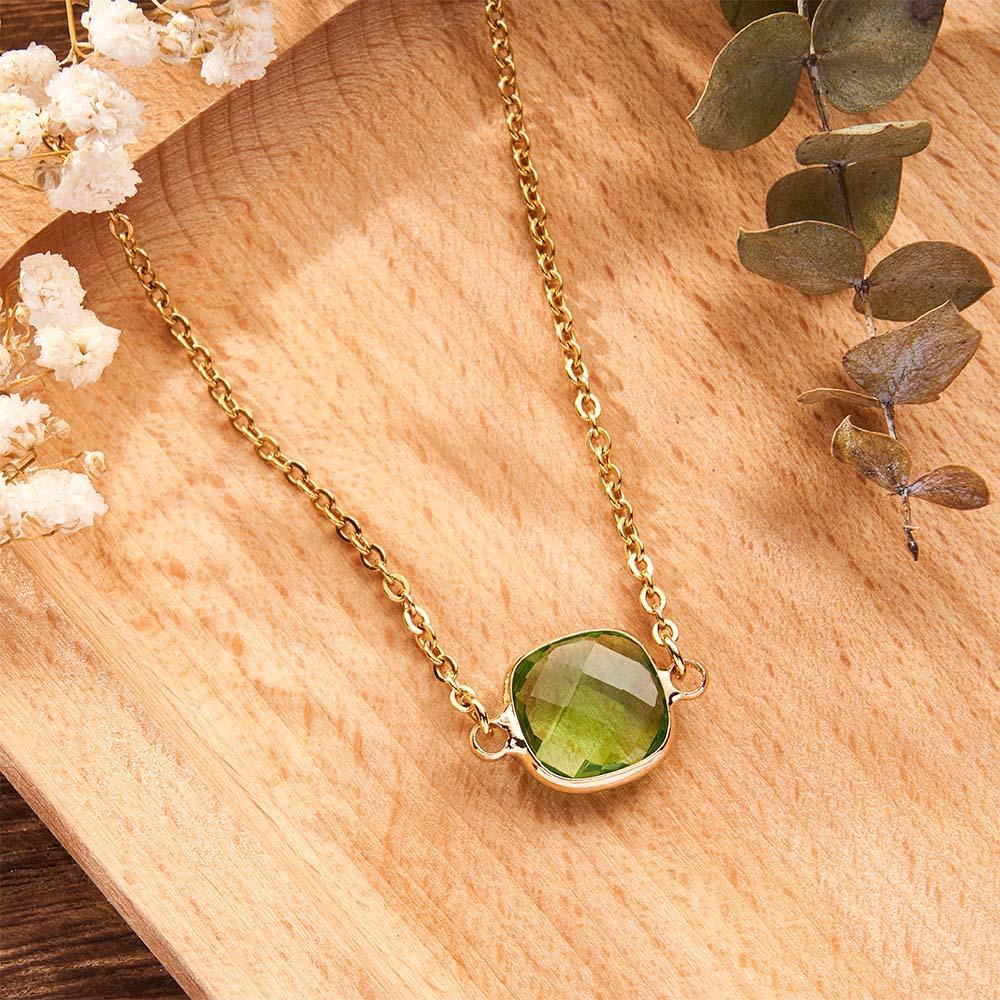 Custom Birthstone Necklace Simple Unique Romantic Gifts - yournamenecklaceuk