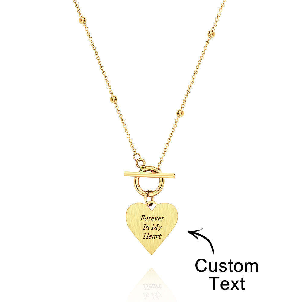 Custom Text Necklace Touch of Love Necklace for Her - yournamenecklaceuk