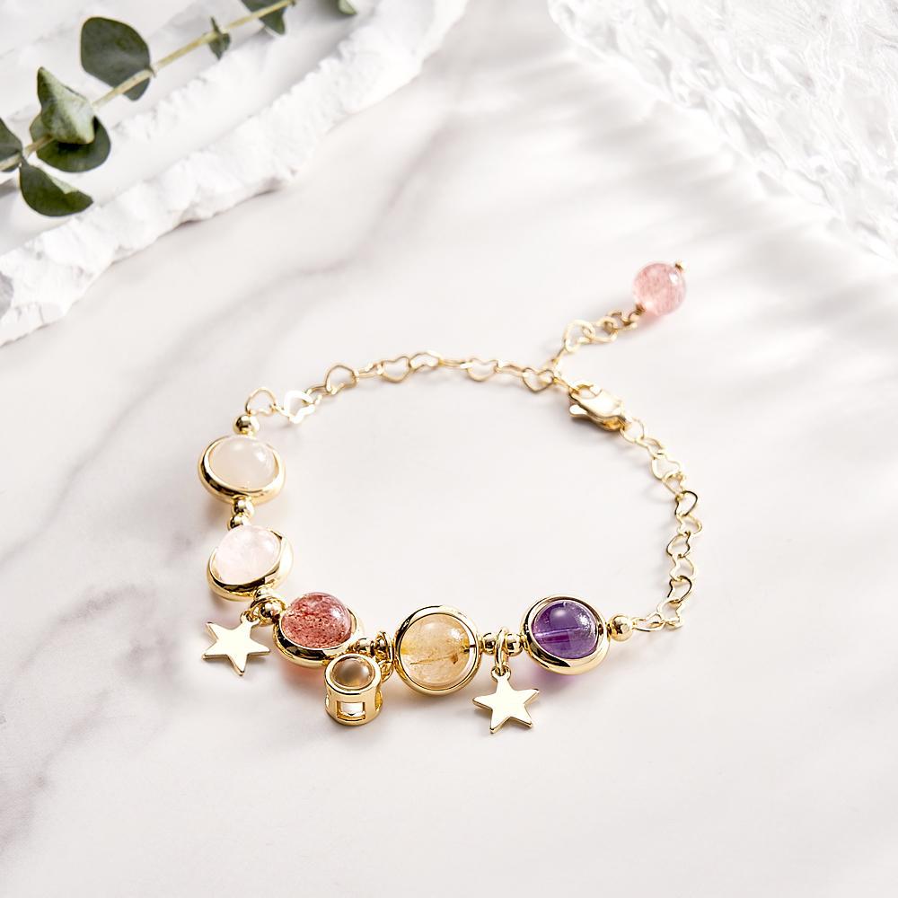 Custom Projection Bracelet Crystal Love Gift for Her - yournamenecklaceuk