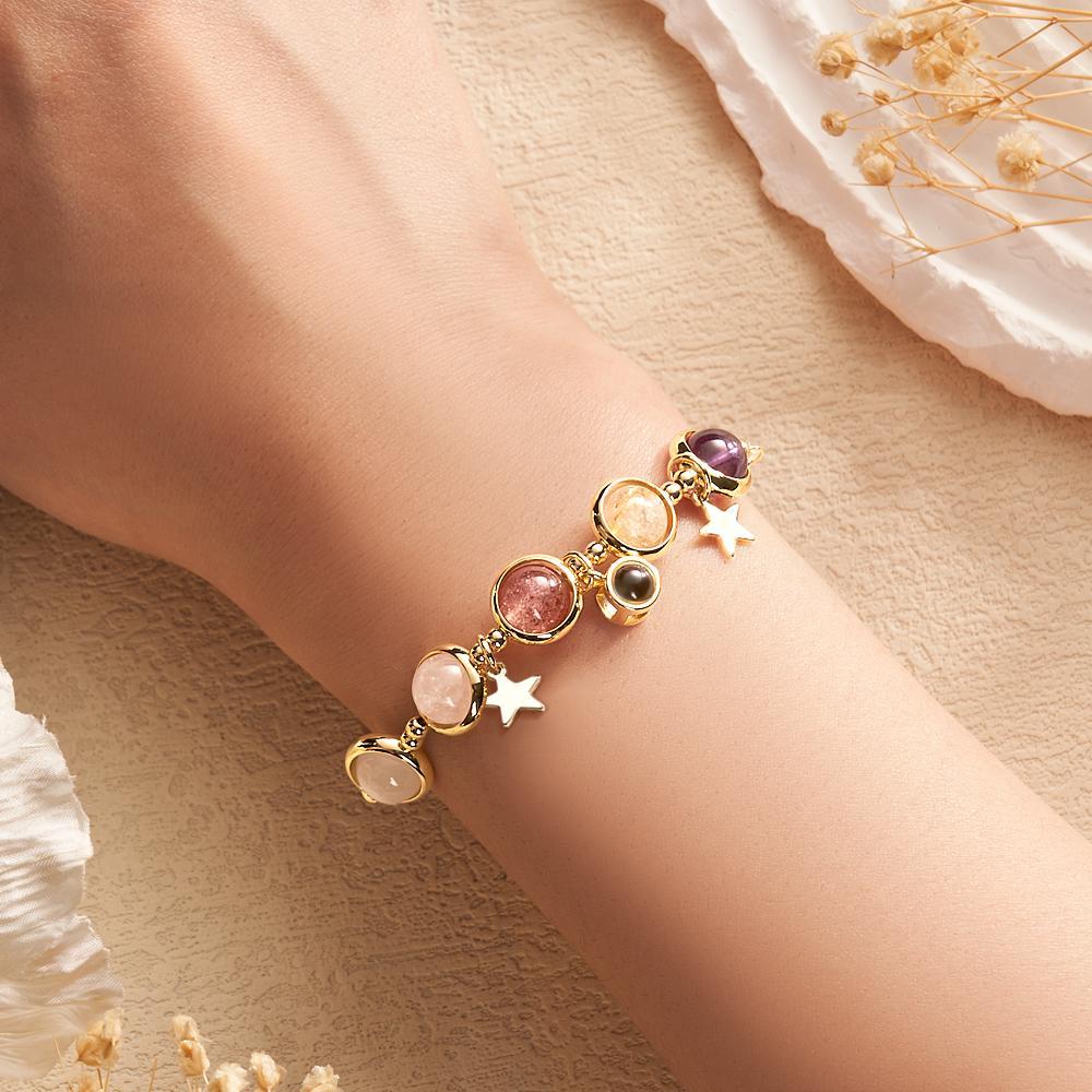Custom Projection Bracelet Crystal Love Gift for Her - yournamenecklaceuk