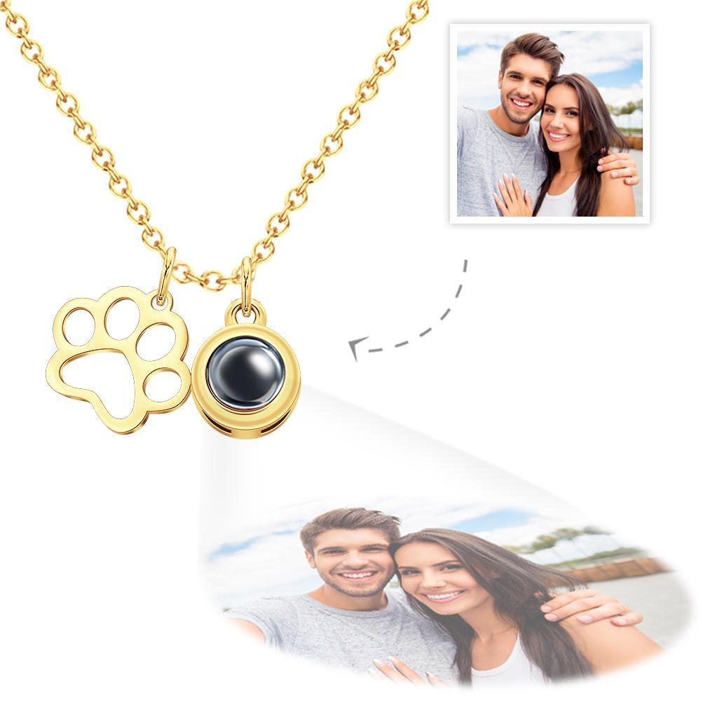 Custom Photo Projection Necklace Claw Photo Pendant Necklace Gift for Women - yournamenecklaceuk