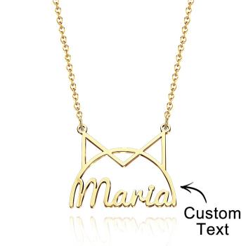 Personalized Pet Name Necklace for Women Pet Lover Memorial Pendant Necklace Cat Animal Pendant Jewelry Gift - yournamenecklaceuk