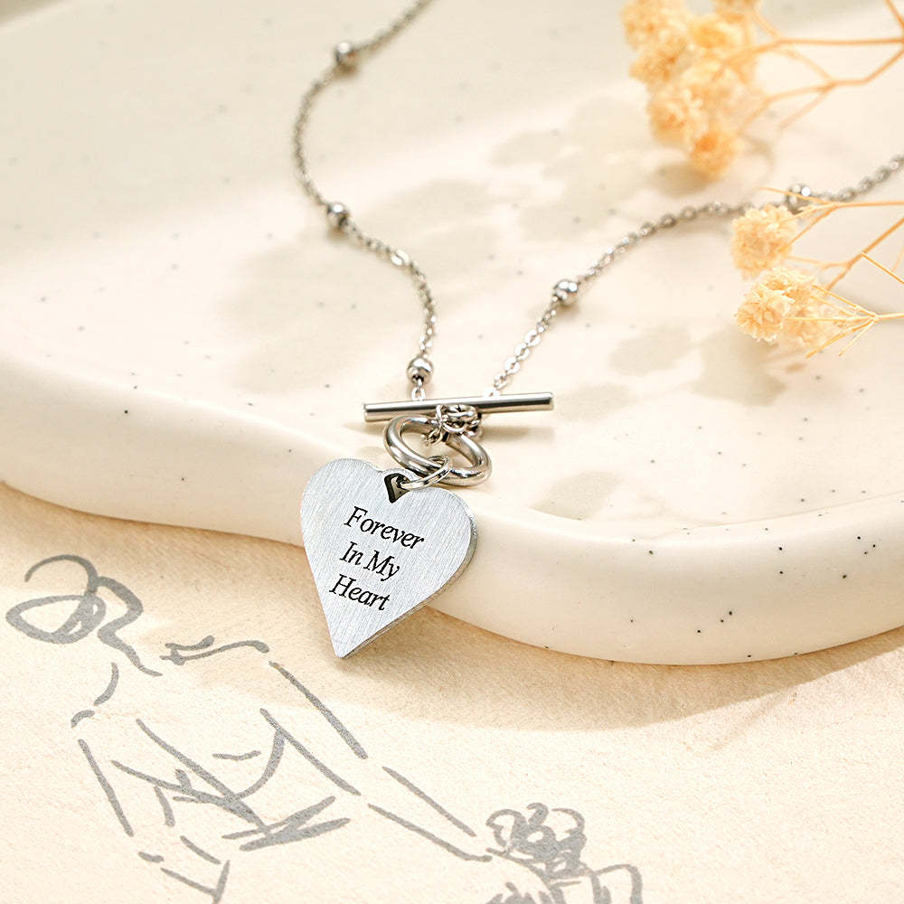 Custom Text Necklace Touch of Love Necklace for Her - yournamenecklaceuk