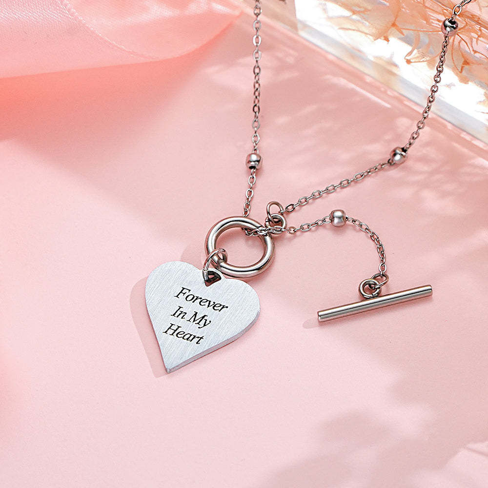 Custom Text Necklace Touch of Love Necklace for Her - yournamenecklaceuk