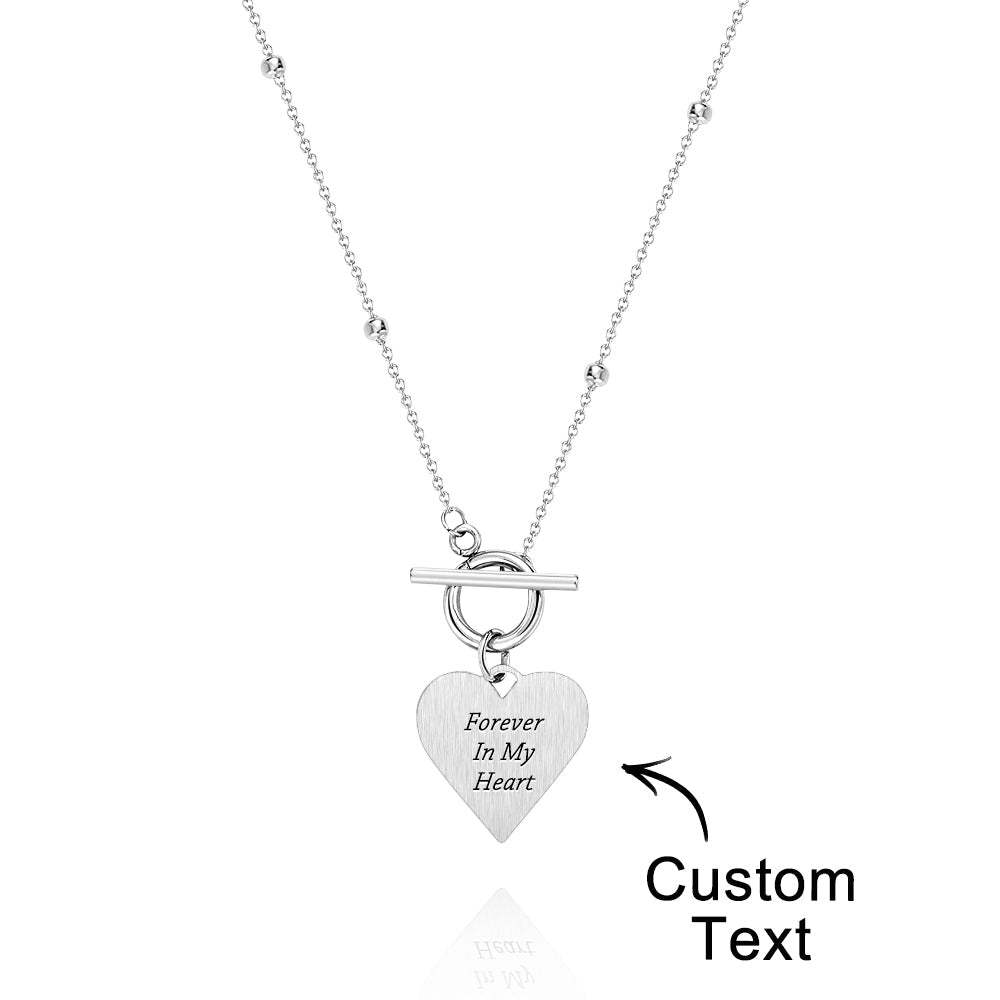Custom Text Necklace Touch of Love Necklace for Her - yournamenecklaceuk