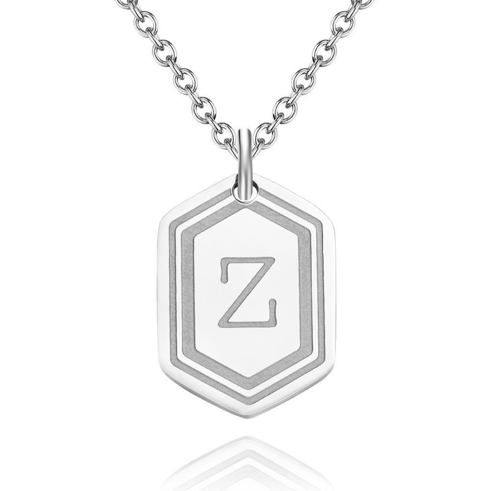 Custom Engraved Initial Necklace Gifts for Someone Anti-oxidation Stainless Steel - yournamenecklaceuk