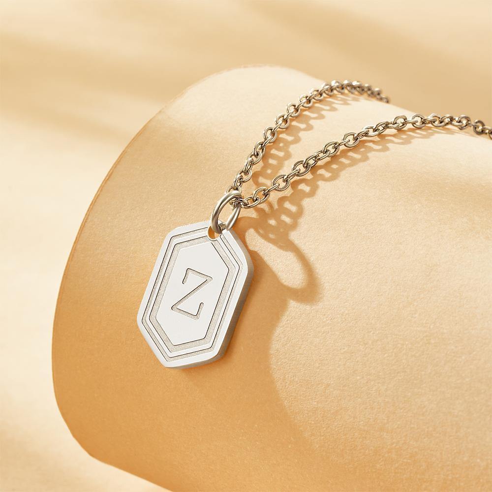 Custom Engraved Initial Necklace Gifts for Someone Anti-oxidation Stainless Steel - yournamenecklaceuk