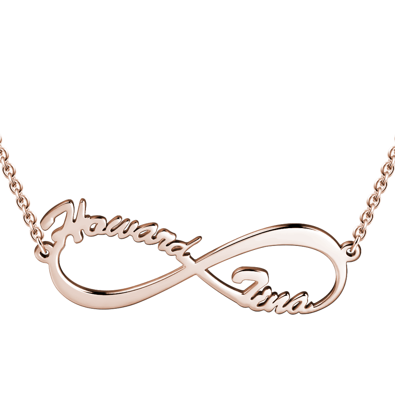 Infinity Name Necklace Rose Gold