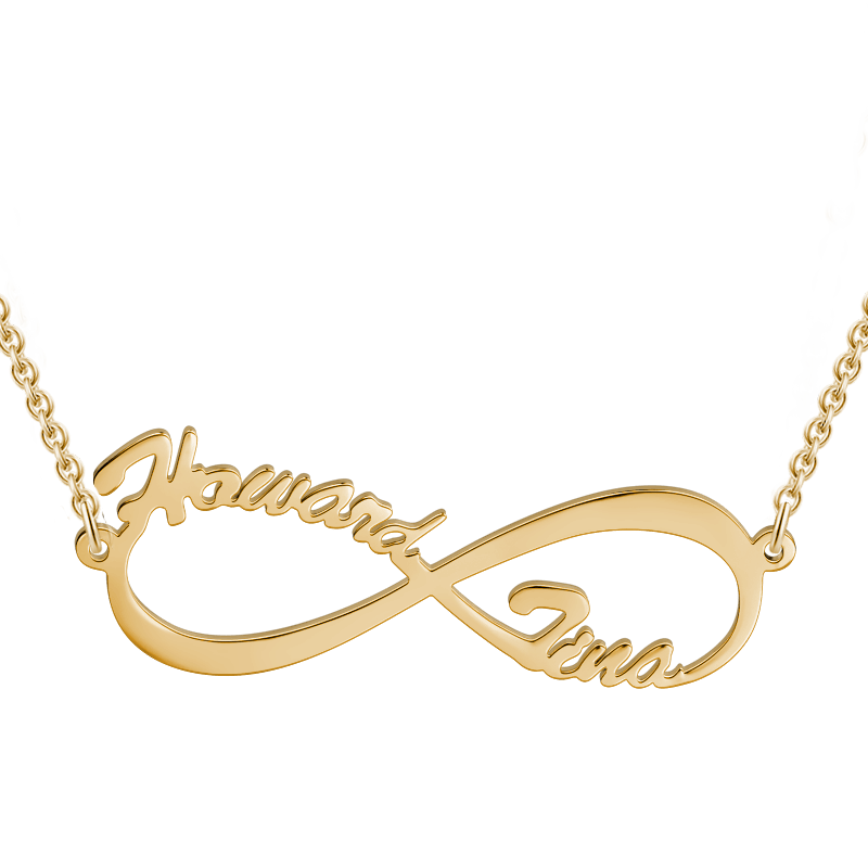 Infinity Name Necklace 14K Gold Plated