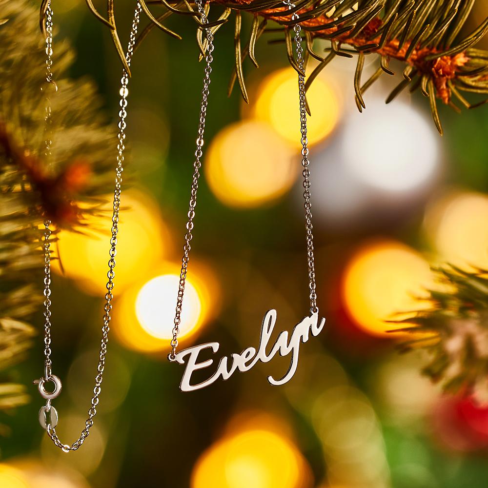 Personalised Name Necklace Silver