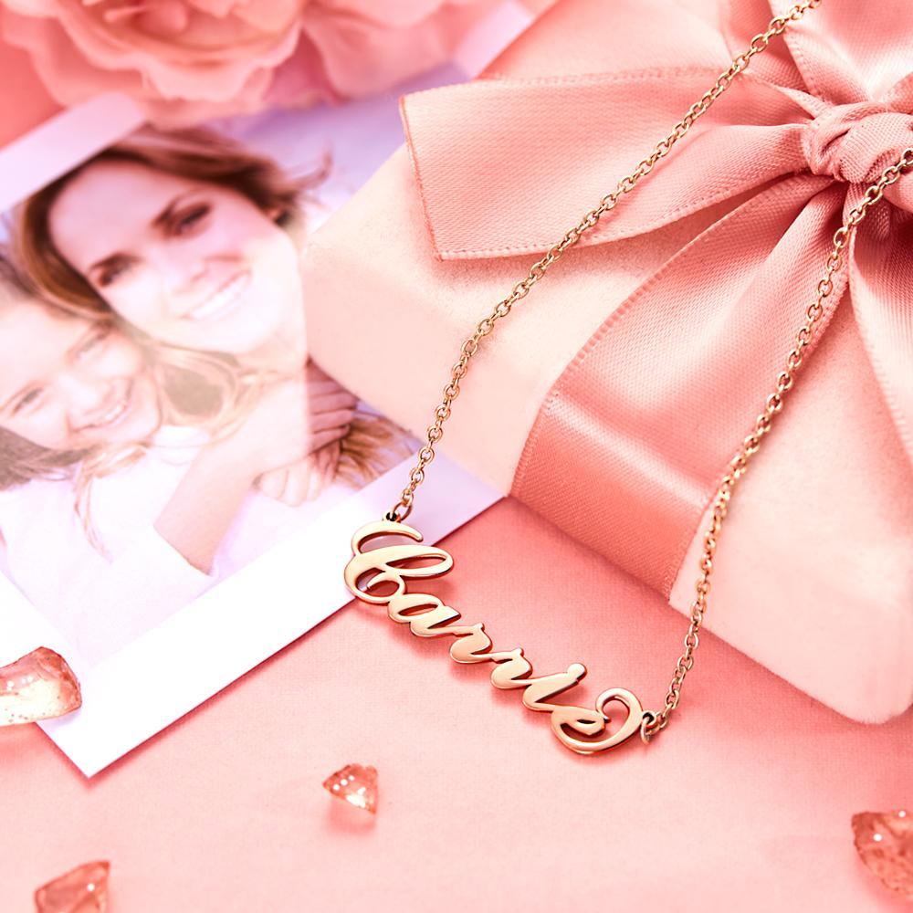 Mother's Day Gift Carrie Style Name Necklace Copper For Her