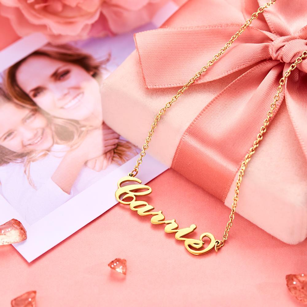 Mother's Day Gift Carrie Style Name Necklace Copper For Her