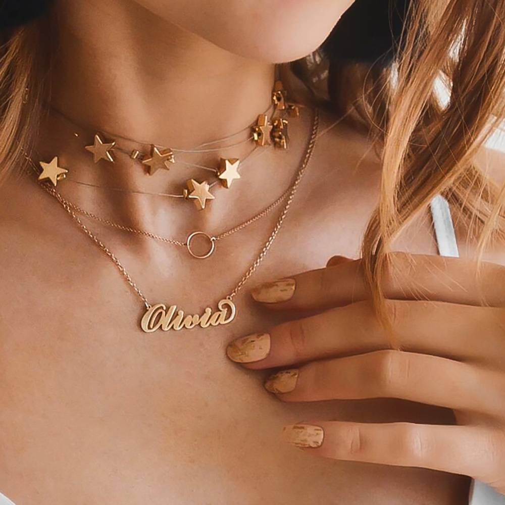 Carrie Style Name Necklace Copper Christmas Gift For Her