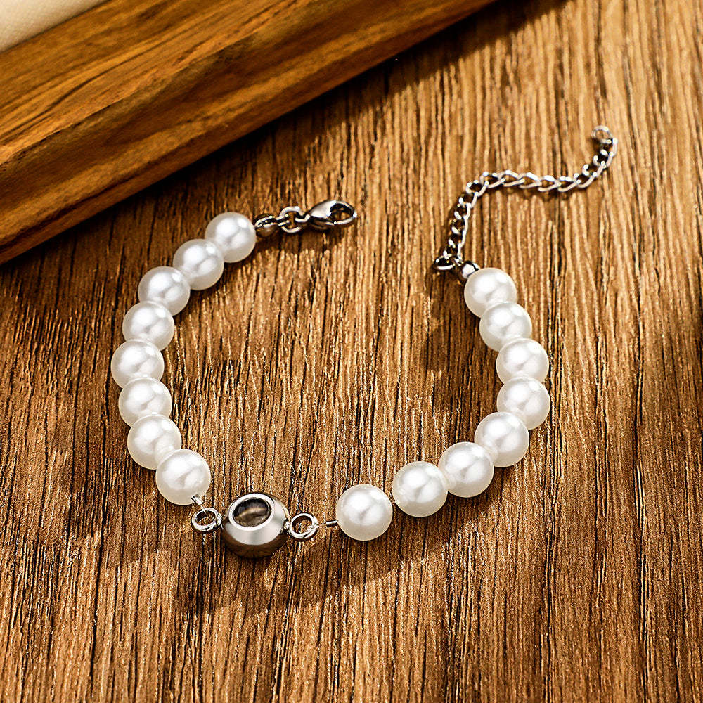 Custom Projection Bracelet Pearl Chain Romantic Gift - yournamenecklaceuk