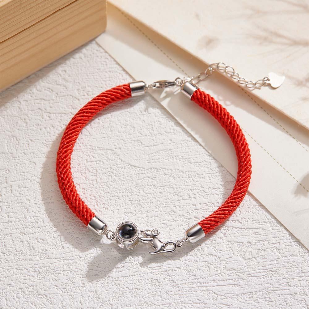 Custom Photo Projection Bracelet Cute Little Mouse - yournamenecklaceuk