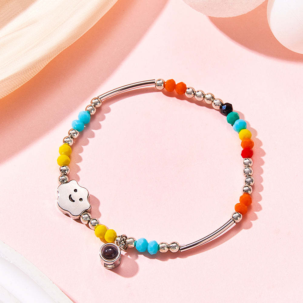 Custom Projection Bracelet Rainbow Colorful Gift for Her - yournamenecklaceuk